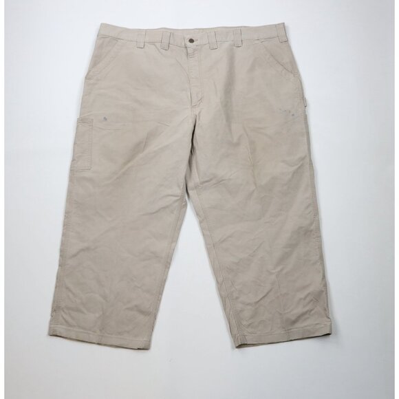 Vintage Y2K Carhartt Mens 48x26 Distressed Original Fit Wide Leg Pants Khaki Tan